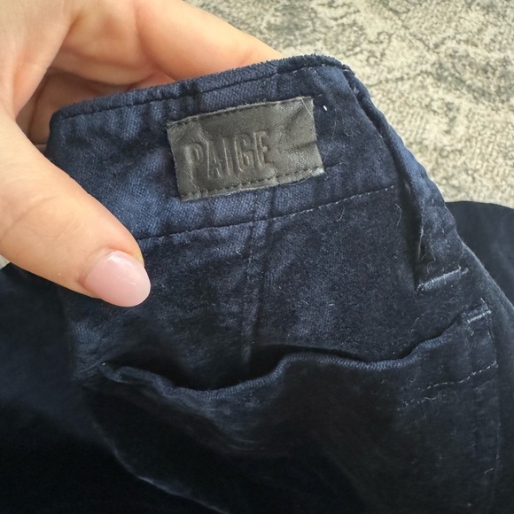 PAIGE Mayslie Velvet navy Joggers zip leg  Navy Size 29 - Picture 14 of 14